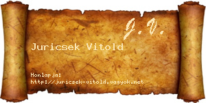 Juricsek Vitold névjegykártya